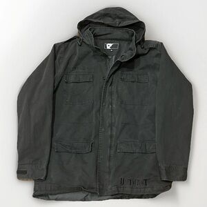 Famous Stars & Straps Mens XLarge Black Military Jacket VTG Streetwear